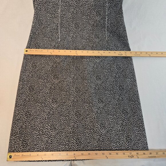PIAZZA SEMPIONE Black/White Printed Dress Size Italian 44 US 8 Made Italy! NEW! - Picture 15 of 16